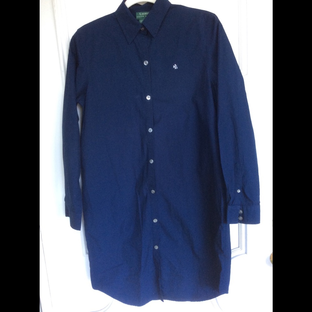 Lauren RL navy shirt dress Size Medium